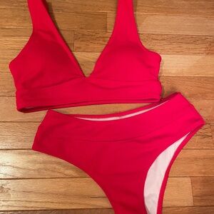 SHEIN Red Swimsuit Set